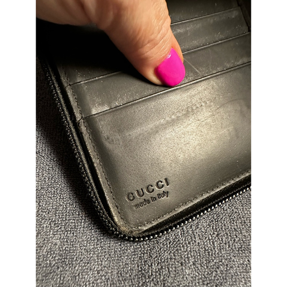 Gucci Black Nylon Monogram Compact Zip - Picture 13 of 13